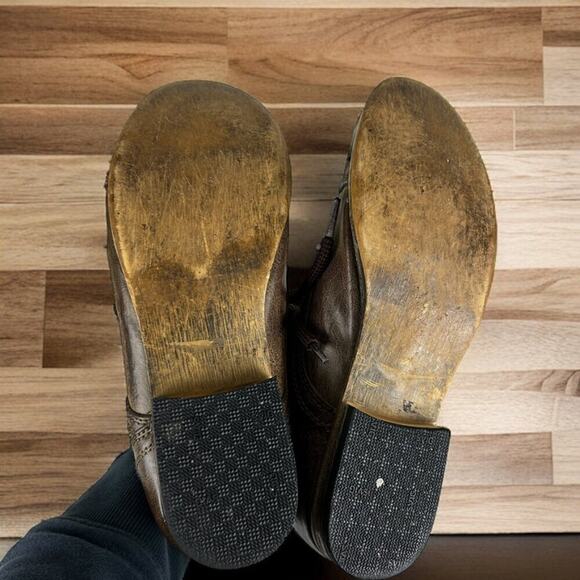 Wanted Women’s 8.5 Brown Leather Lace-Up Ankle Boots Western Cowboy Boho - Picture 6 of 8